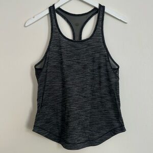 Lululemon Gray Racerback Tank w/ Half-Mesh Back